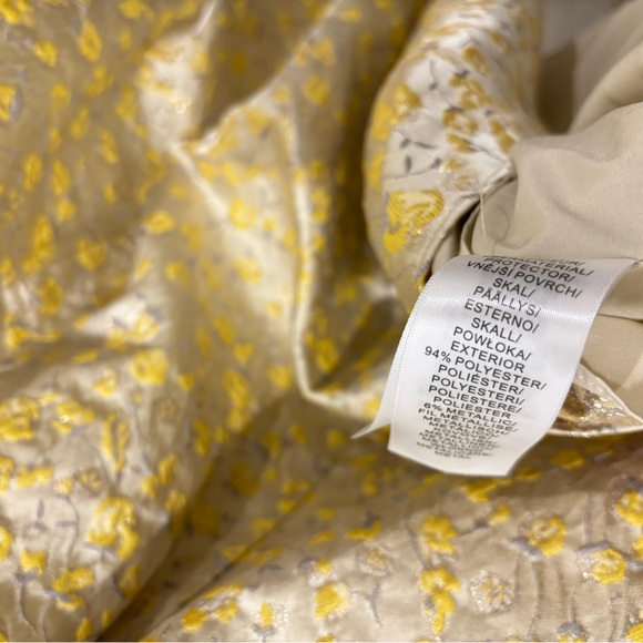 Stunning Adrianna Papell Cream and Yellow Floral Jacquard Fit Flare Midi Dress - Picture 5 of 5